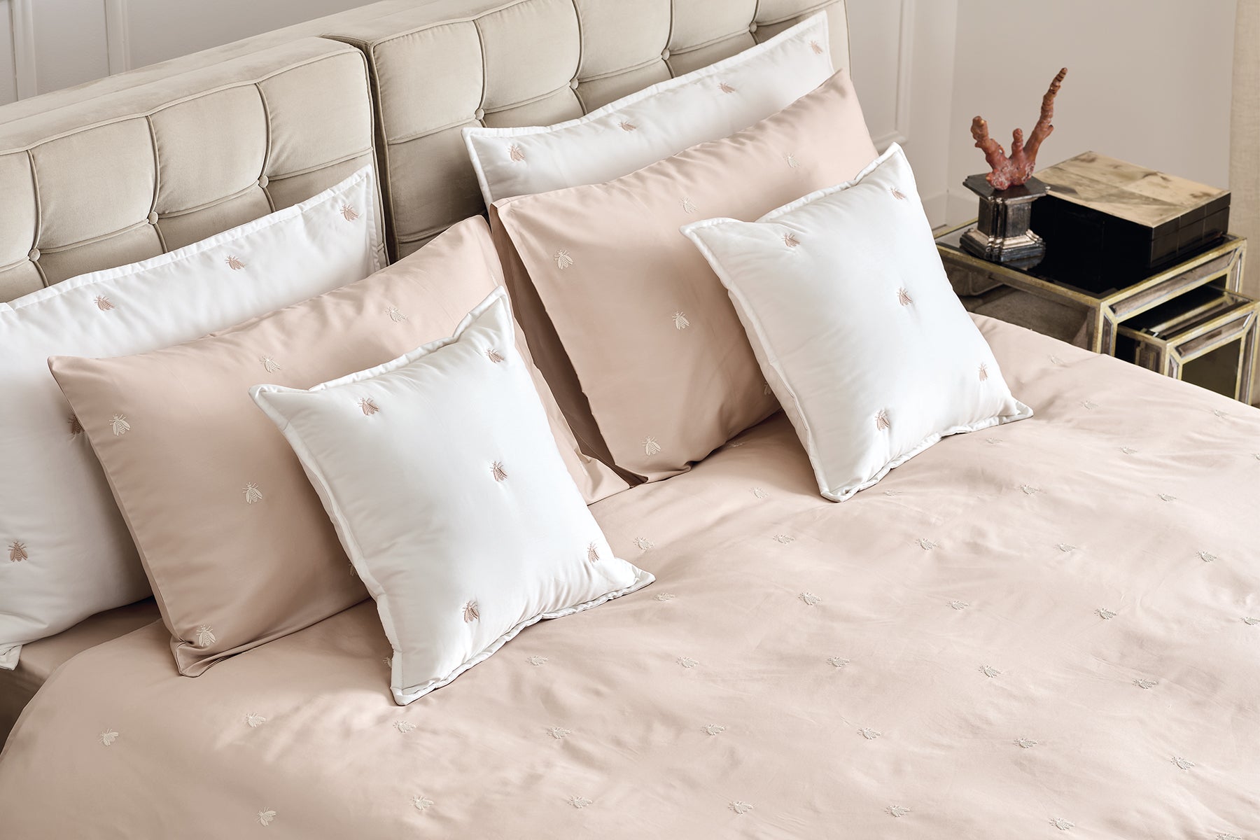 Dreams & Drapes Design - Set copripiumino reversibile con motivo cumino, colore: rosa Dreams & Drapes Design - Set copripiumino reversibile con motivo cumino, colore: rosa