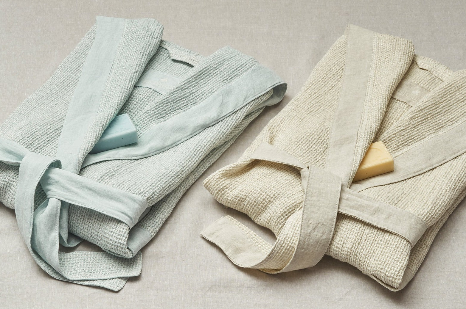 Bathrobe Linen SPA nido d'ape