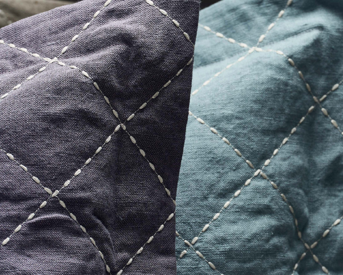 Lino Pergamon Fabrics ricamo rombi