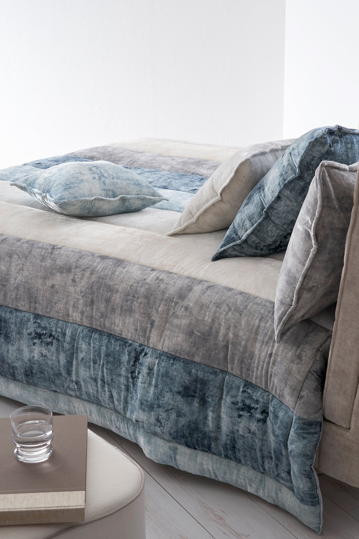 Quilted bedspread and quilt Tiziano righe