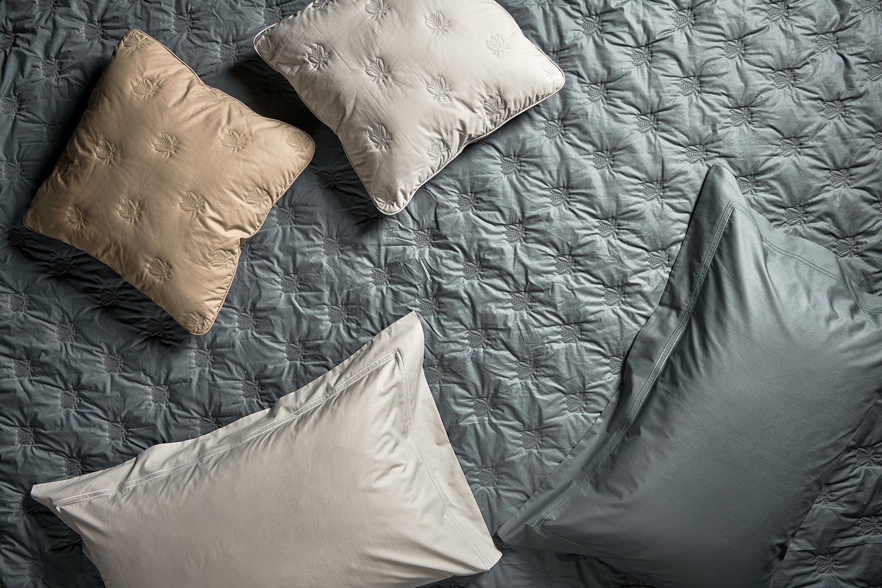 Quilted bedspread Api silhouette percalle