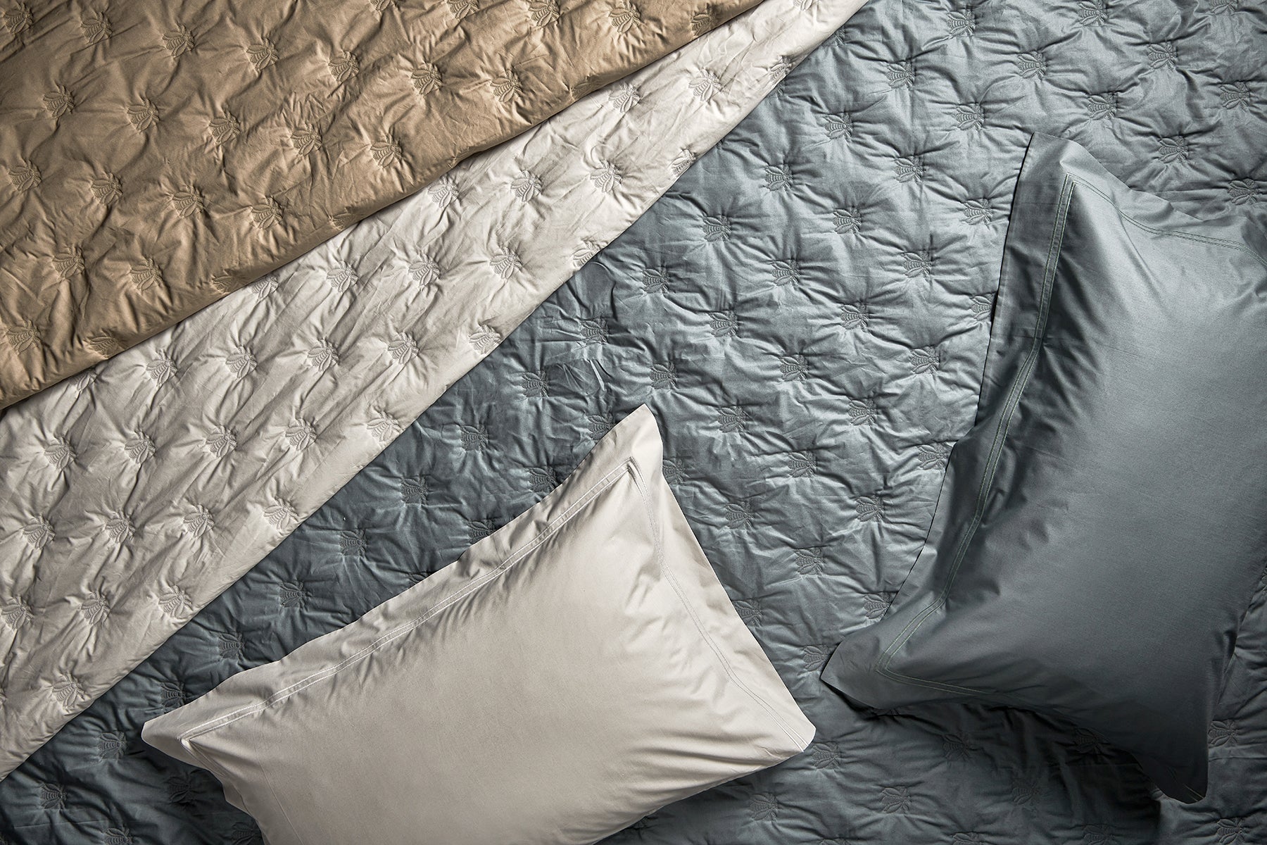 Quilted bedspread Api silhouette percalle
