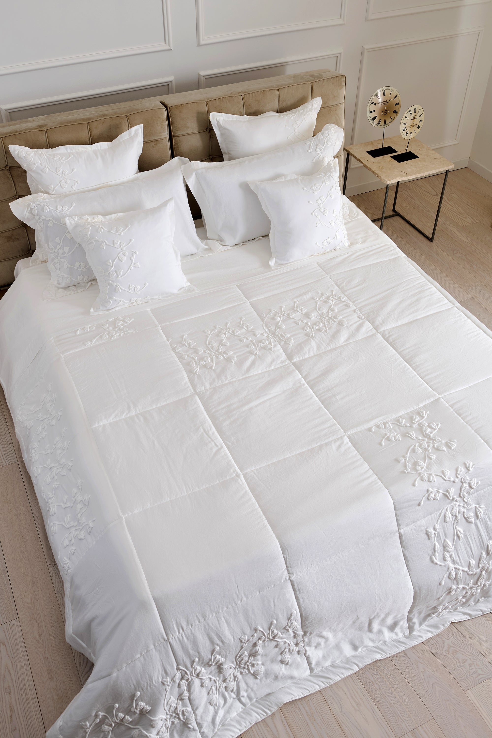 Quilt e trapunta ricamati Fleur des bois - Mastro Raphael