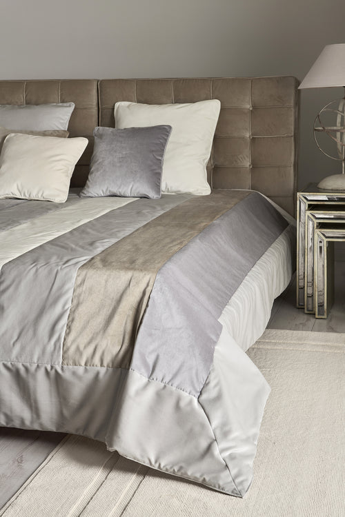 Patchwork velvet quilted bedspread and quilt Mastro Raphael