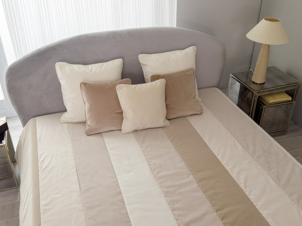 Patchwork velvet quilted bedspread and quilt Mastro Raphael