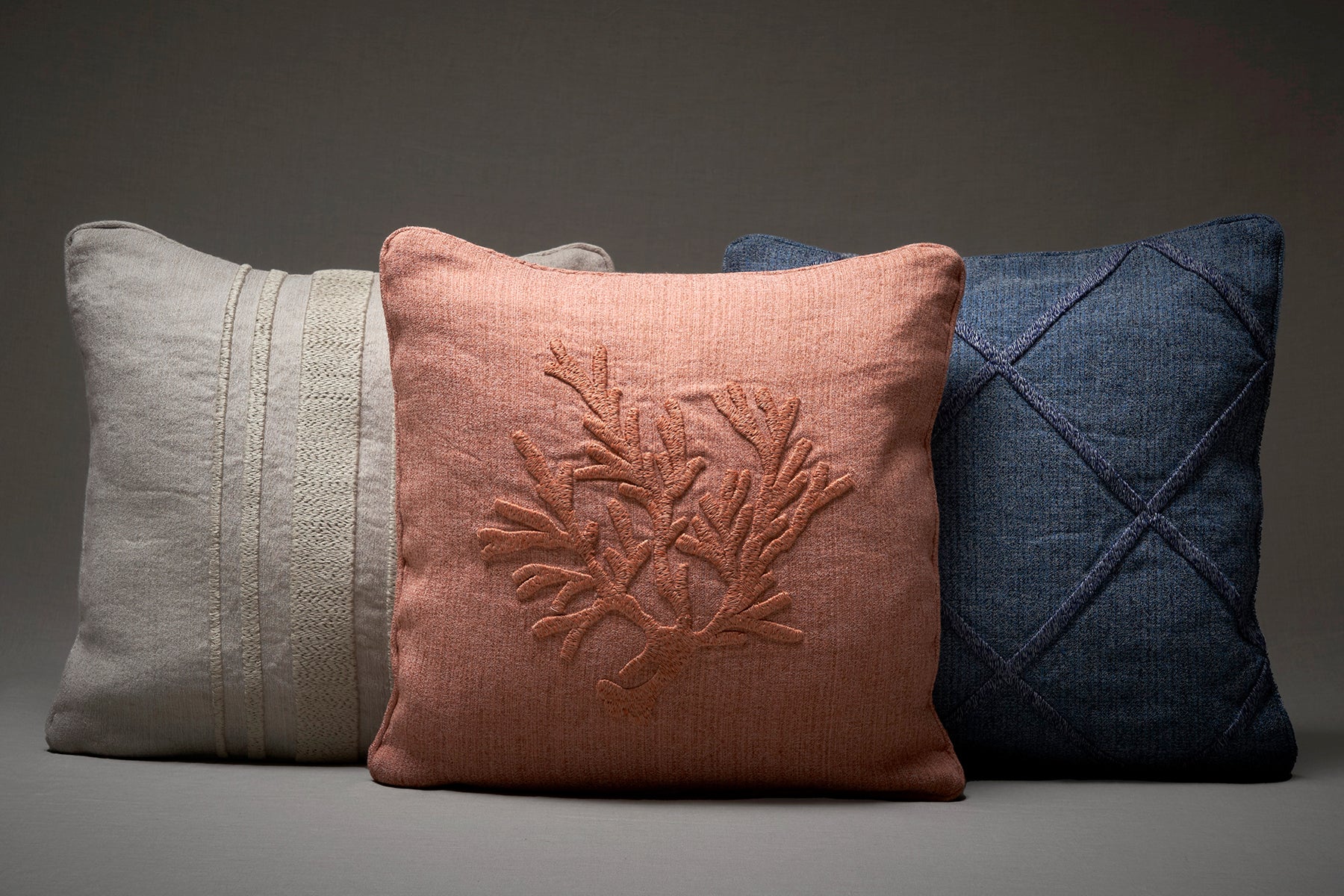 Cushion Natur Art tessuto Glaigston ricamo Corallo